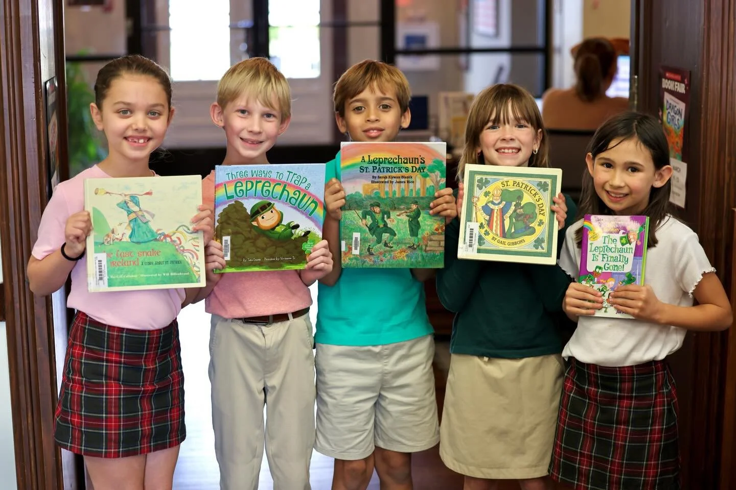 Feeling lucky and loving books! 🍀📚 Our Lions are getting into the St. Patrick&rsquo;s Day spirit as we look forward to next week&rsquo;s Book Fair. #togetherweroar