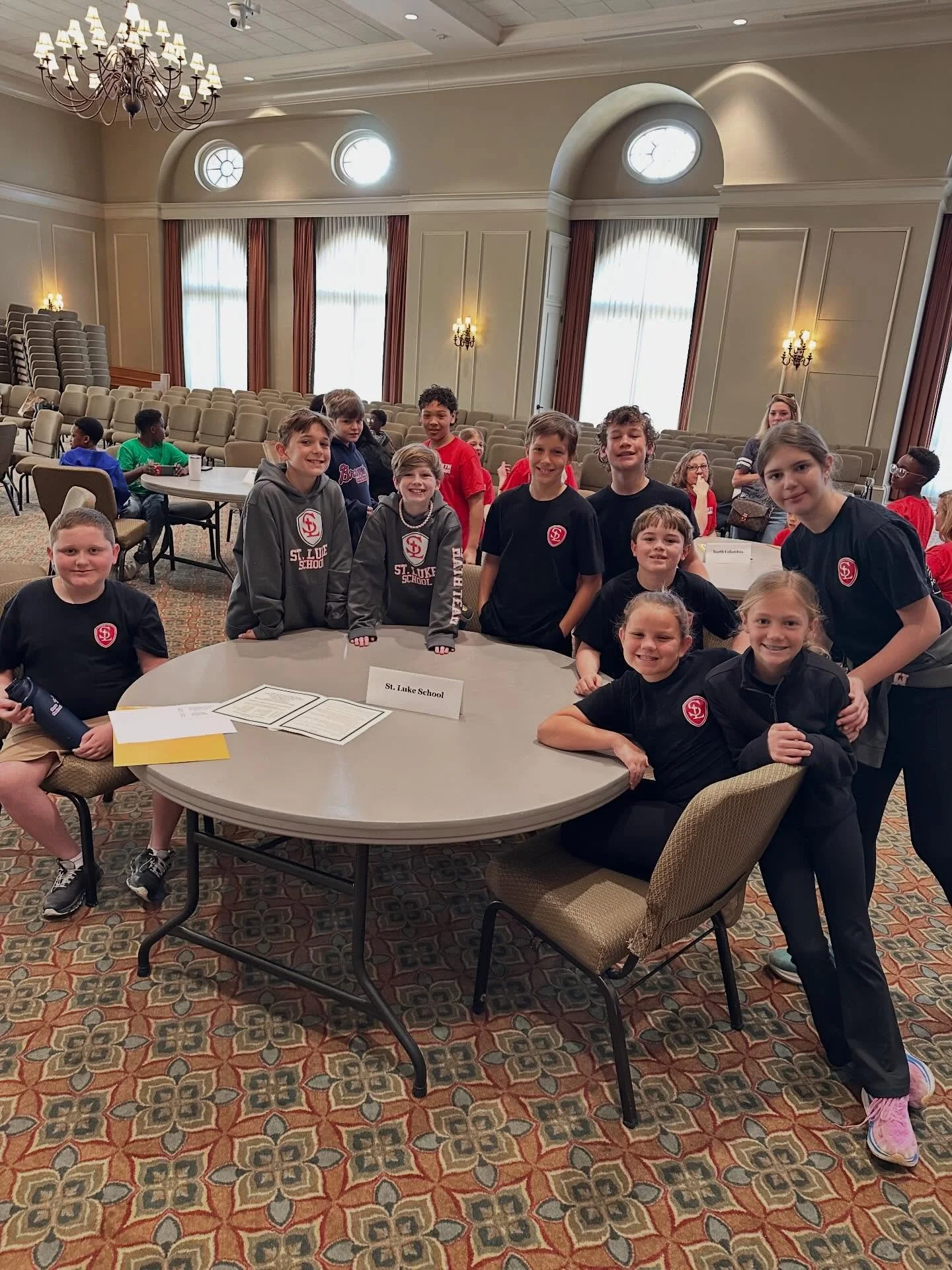 Our 5th grade math team had a fantastic showing at the St. Luke Elementary Math Tournament this past Saturday!

Our team brought home the most improved trophy. Asa Lynch was awarded the highest scorer for our team. We also had THREE team members who 