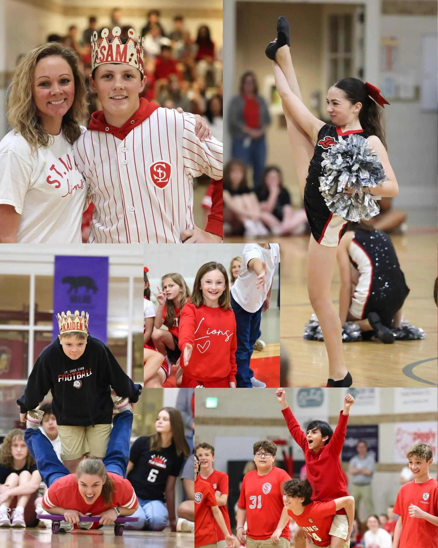 Our pep rally filled us with a lot of energy and Lion pride to send us into spring break. We love our St.Luke community! #togetherweroar 🦁