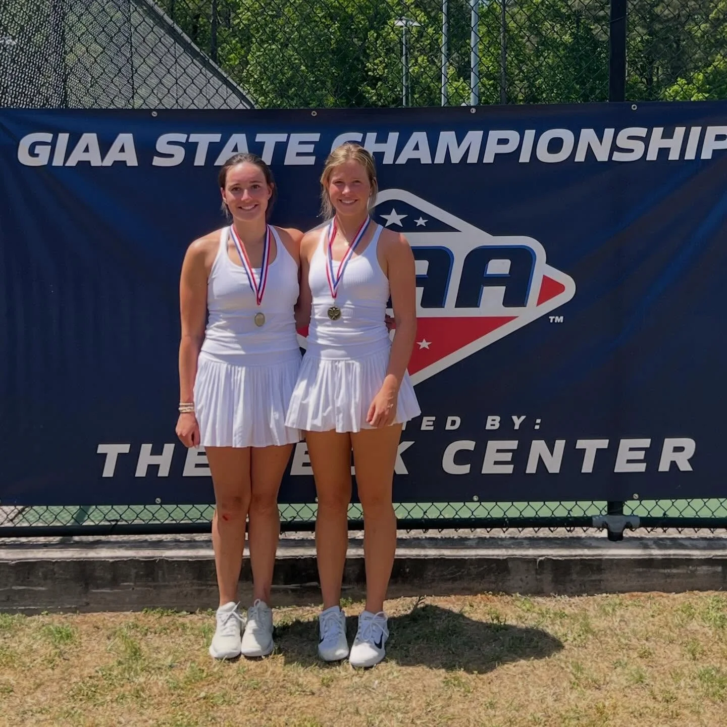 Congrats to SLS alum Caroline Peak &amp; her doubles partner, Cam Middleton, for winning the 2026 GIAA Class AAAA Girls Doubles State Championship! 🎾 #OnceALionAlwaysALion
