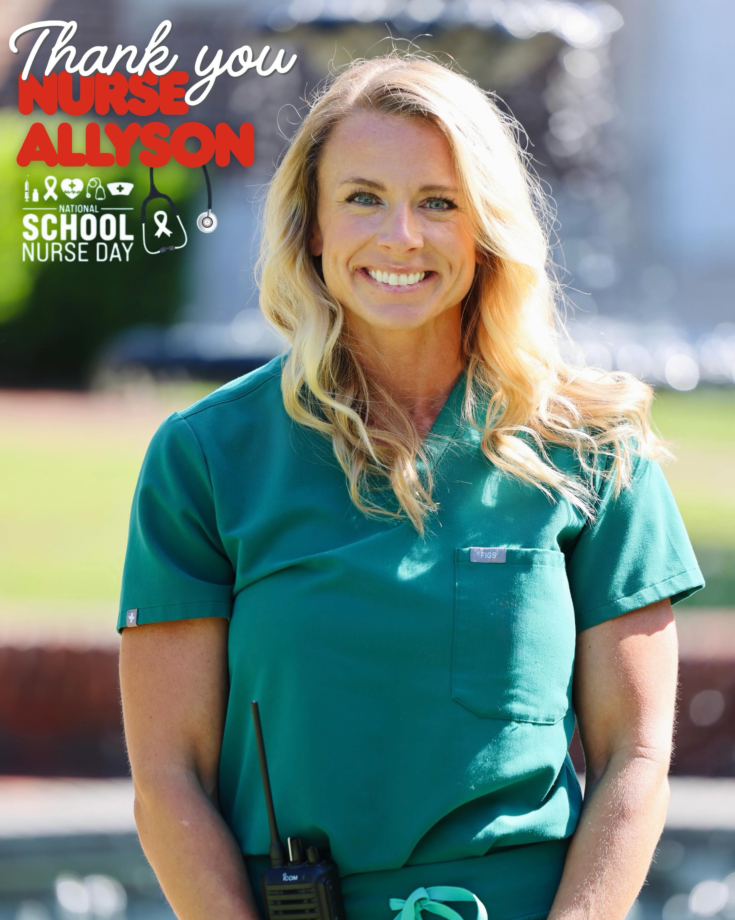 Happy National School Nurse Day to our amazing Nurse Allyson!❤️
Thank you for the countless ways you care for our students each day. Your kindness, dedication, and steady presence make a huge difference in our school. 
We are so grateful for you, Nur