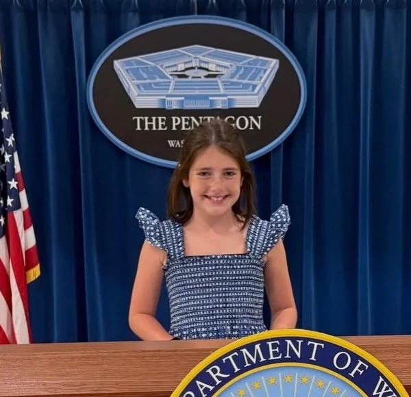 Check out one of our Lions, Mary Mac! She got the opportunity to sing the national anthem at The Pentagon! How cool! We love getting to see our little Lions do big things! 👏 #togetherweroar