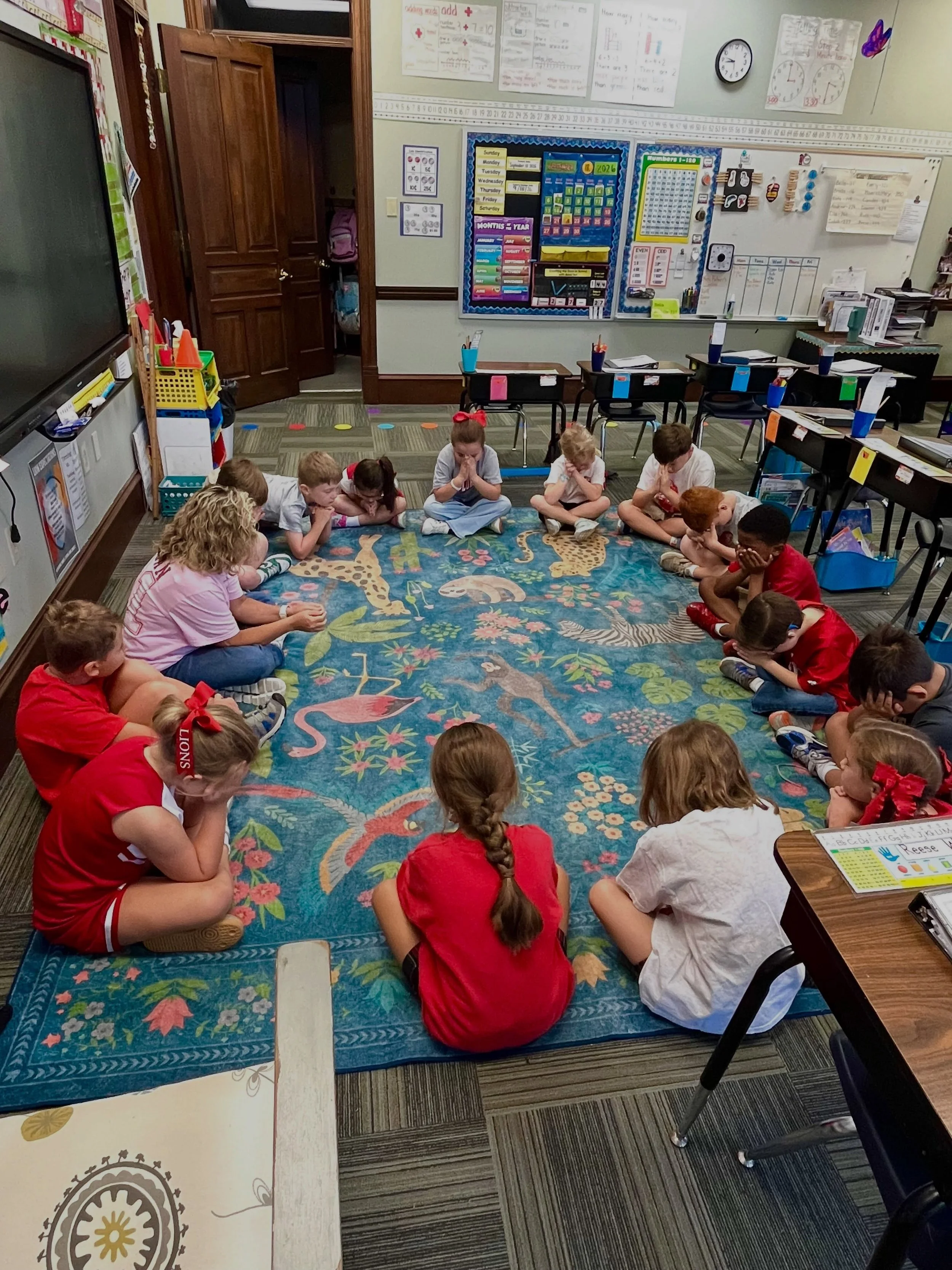 It is the sweetest gift to be able to gather in prayer inside our classrooms!

At St. Luke School, our mission is to provide our students with an excellent, Christ-centered education that nurtures the mind, body, and spirit. 

We are just so grateful