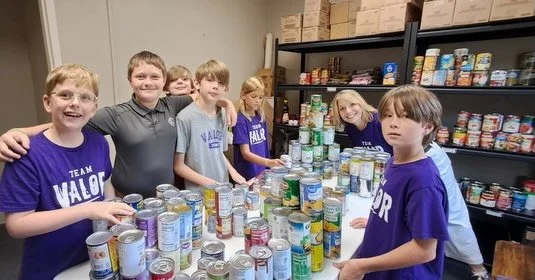 Members of Valor had the opportunity to&nbsp;serve our community today by volunteering at St. Luke&rsquo;s food bank! 

Students worked together to prepare food boxes and packages that will be distributed to individuals and families in need throughou