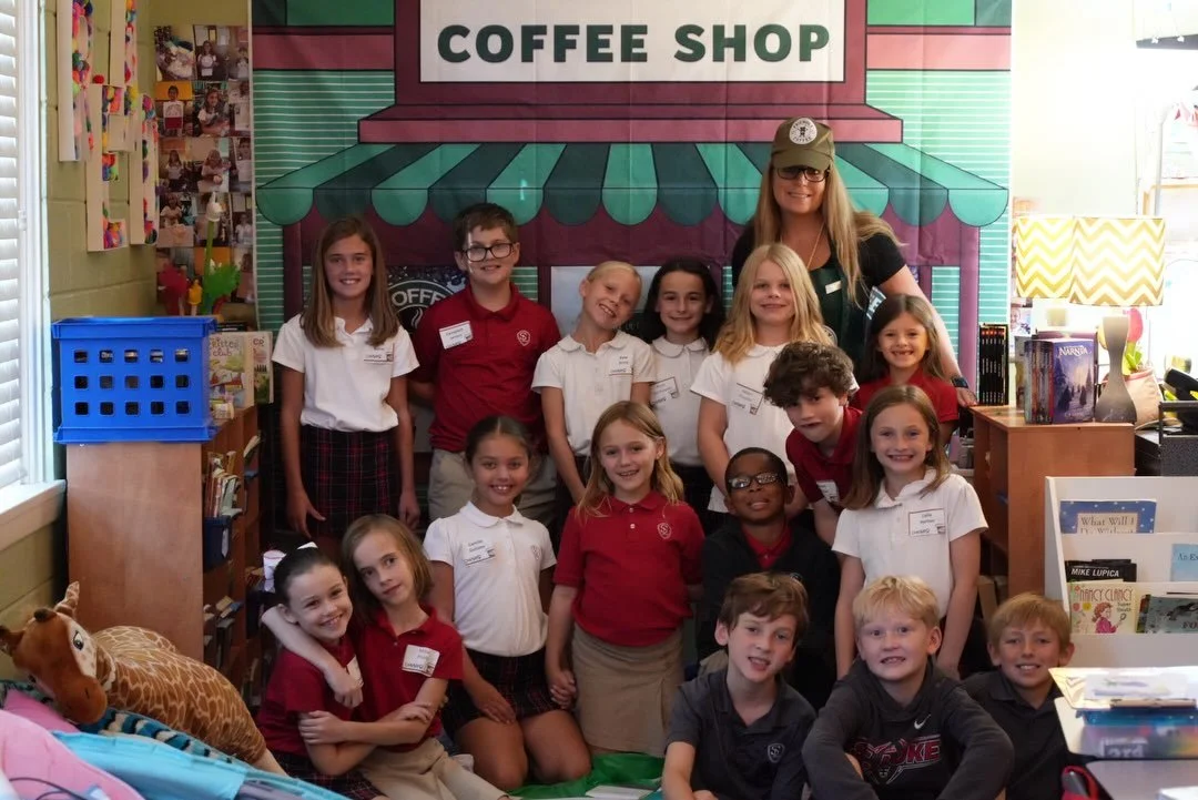 Coffee, anyone?☕️

In celebration of National Coffee Day today, Mrs. Patel &amp; Mrs. Edmonds turned their classrooms into &ldquo;Starbooks!&rdquo;⭐️📚

They spent the day doing coffee themed activities for all subjects!

#coffeeshop #coffeeday