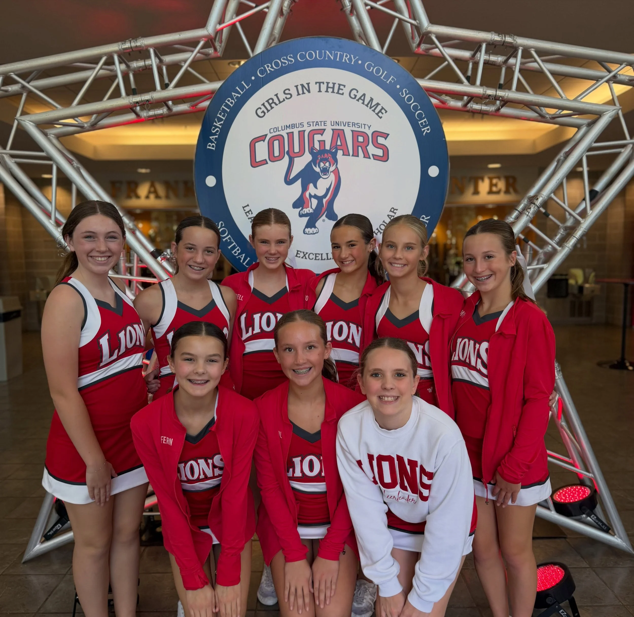 Our 7th grade cheerleaders attended &ldquo;Girls in the Game&rdquo; yesterday at CSU sponsored by Hughston Clinic.

The &ldquo;Girls in the Game&rdquo; mission is to support and empower female student athletes! 

Each year one sport is recognized, an