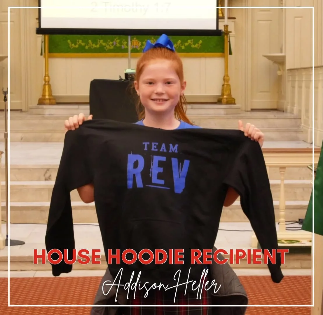 After House Chapel yesterday, we recognized our House Hoodie recipients! 

One student from 4th, 5th, 6th, 7th, and 8th grade was chosen by their teachers for exemplifying the heart of our school through their kindness, character, humility, and the w
