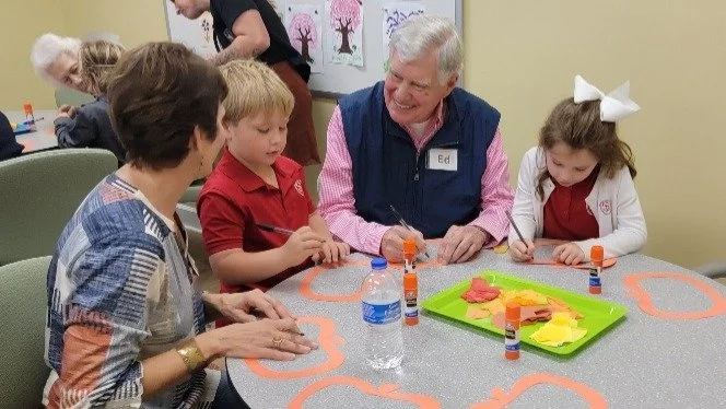 Mrs. Burditt and Mrs. Walker's kindergarten class visited St. Luke Respite Care yesterday!

They sang Halloween songs for the Respite Care participants, created pumpkin sun catcher crafts, and had a blast socializing with their new Respite friends!

