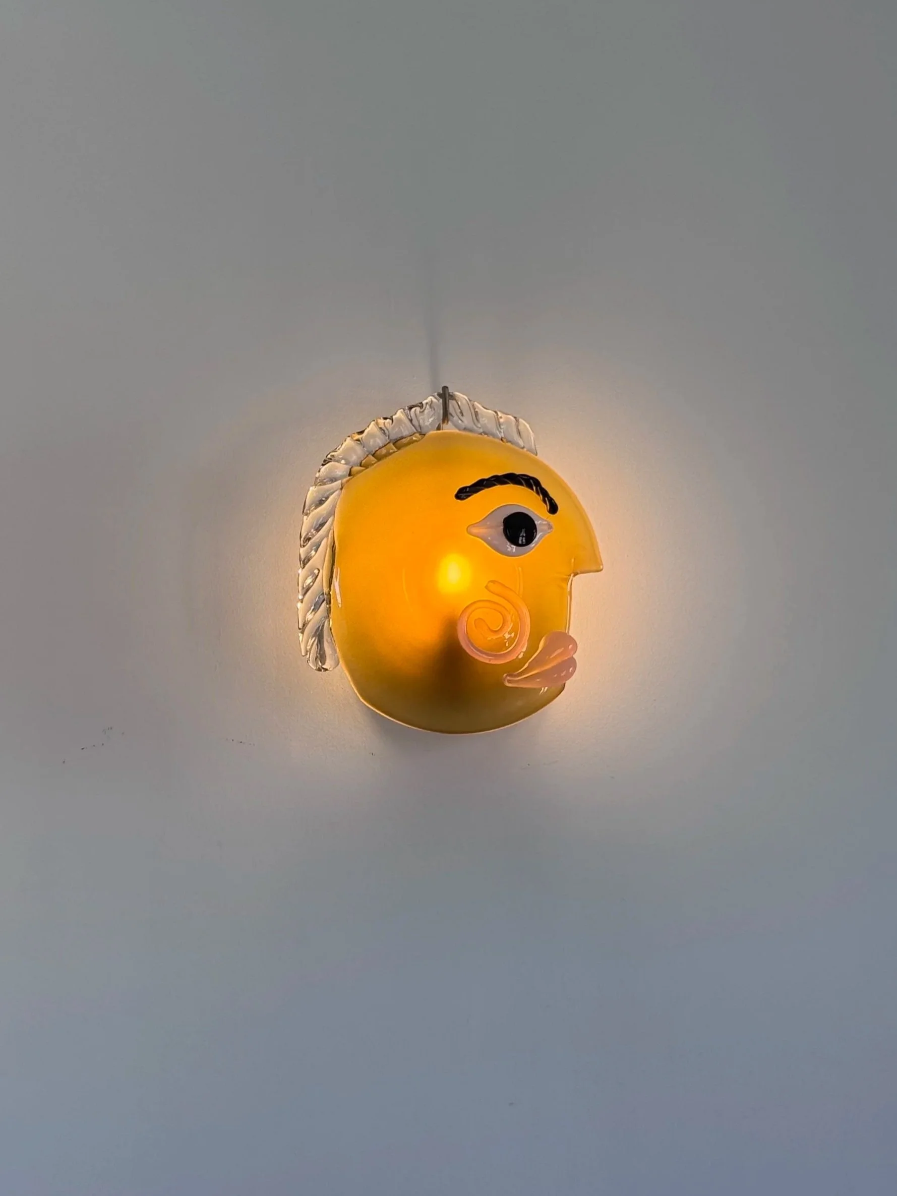 Mouth-blown glass mural sculpture