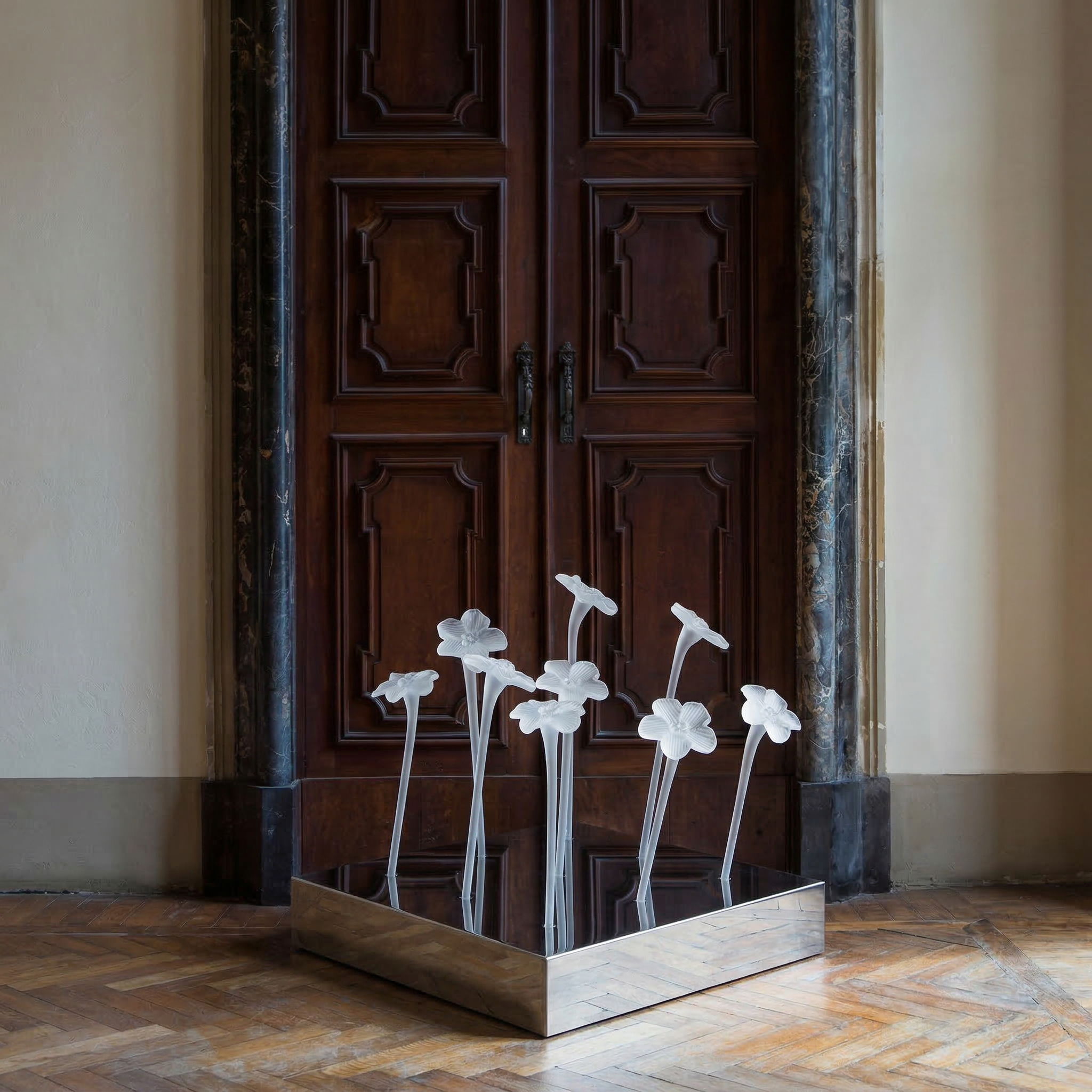 Crystal Glass Flower Installation