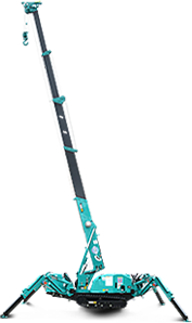 Maeda MC285 mini crawler crane stock image showing compact crane design for commercial construction and tight access lifting.