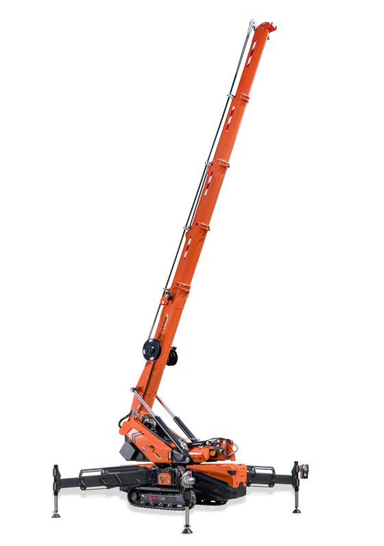 Jekko SPX650 mini crane with boom extended