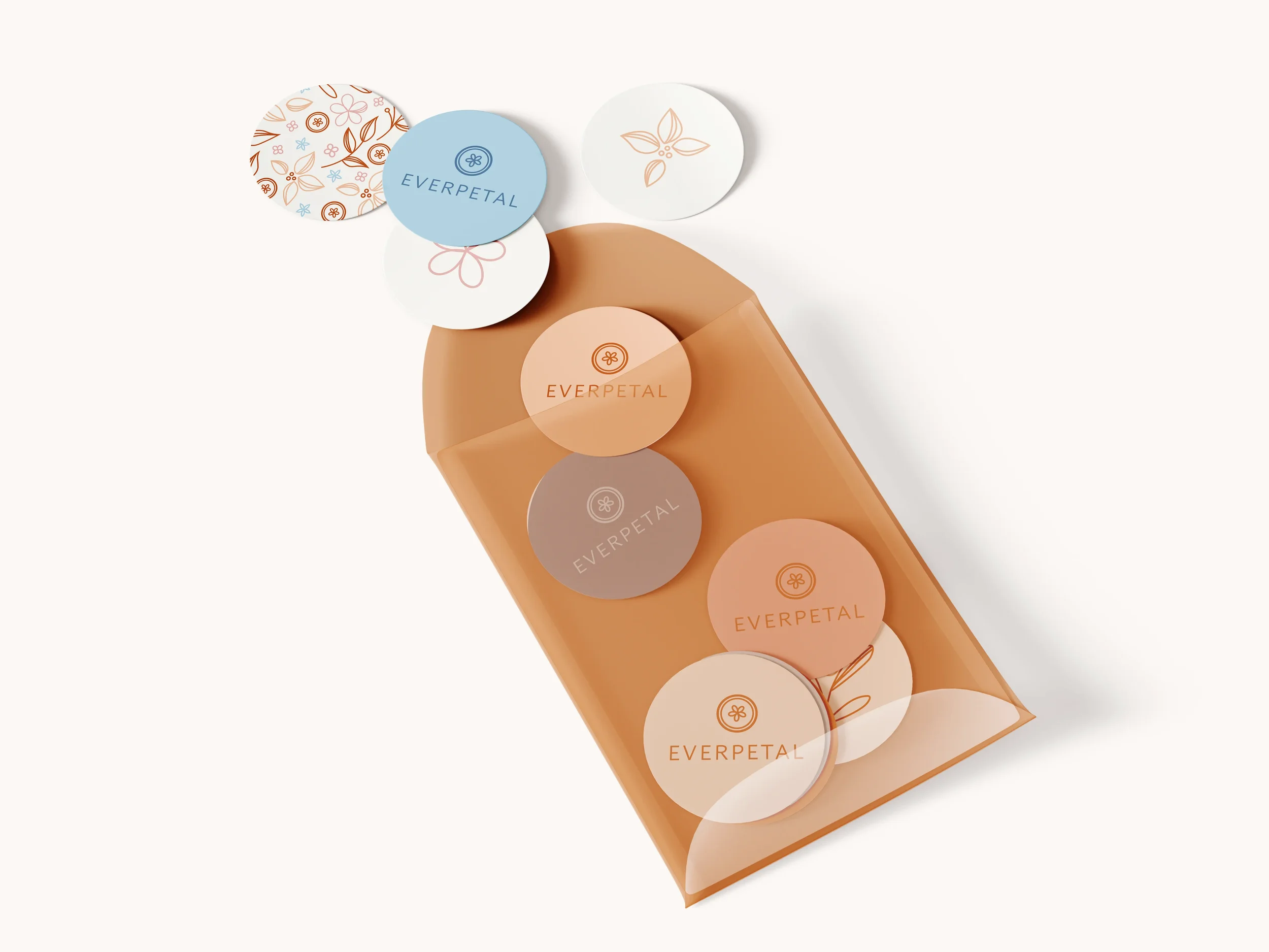 Custom bouquet stickers and packaging accents