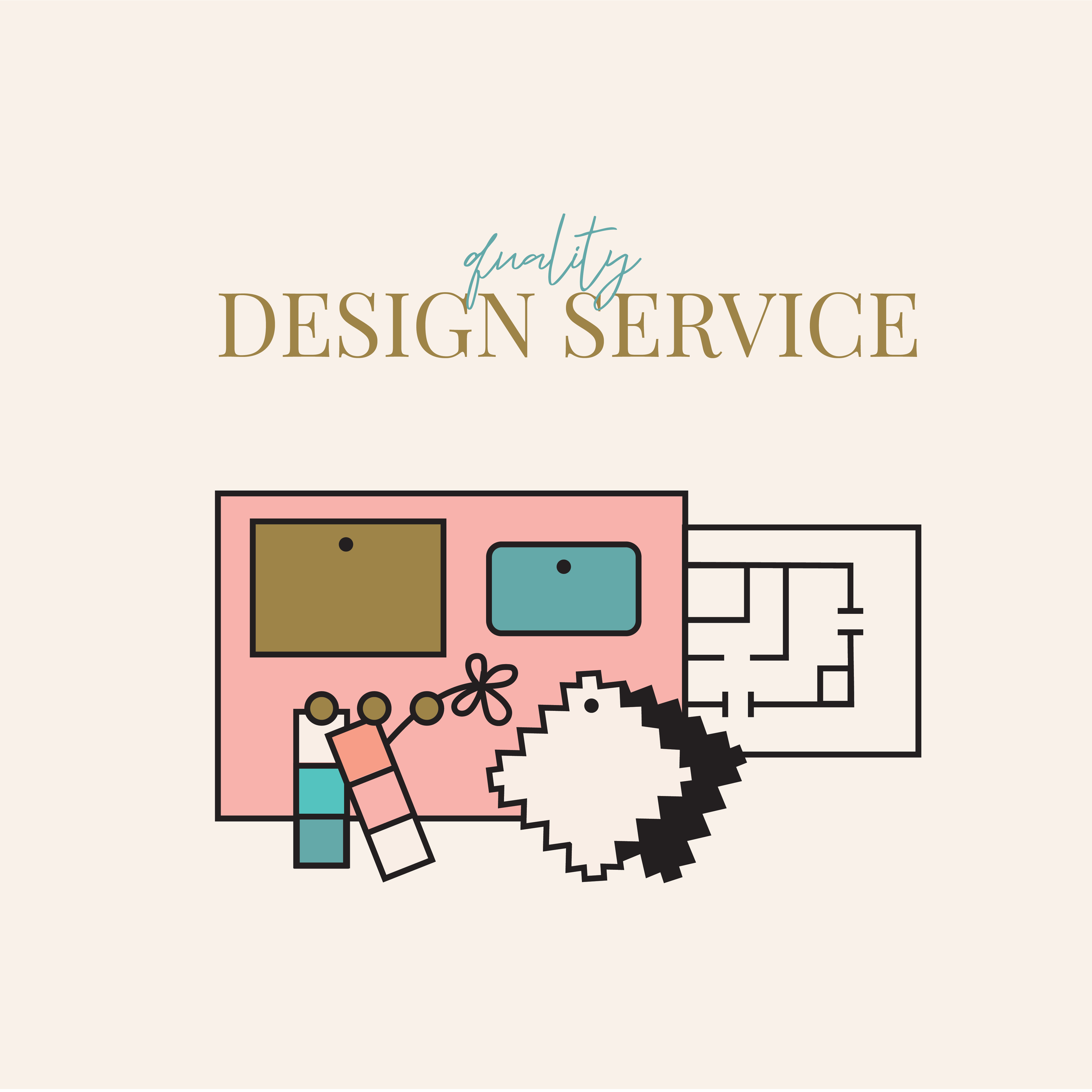 custom website illustration for aesthetic brand