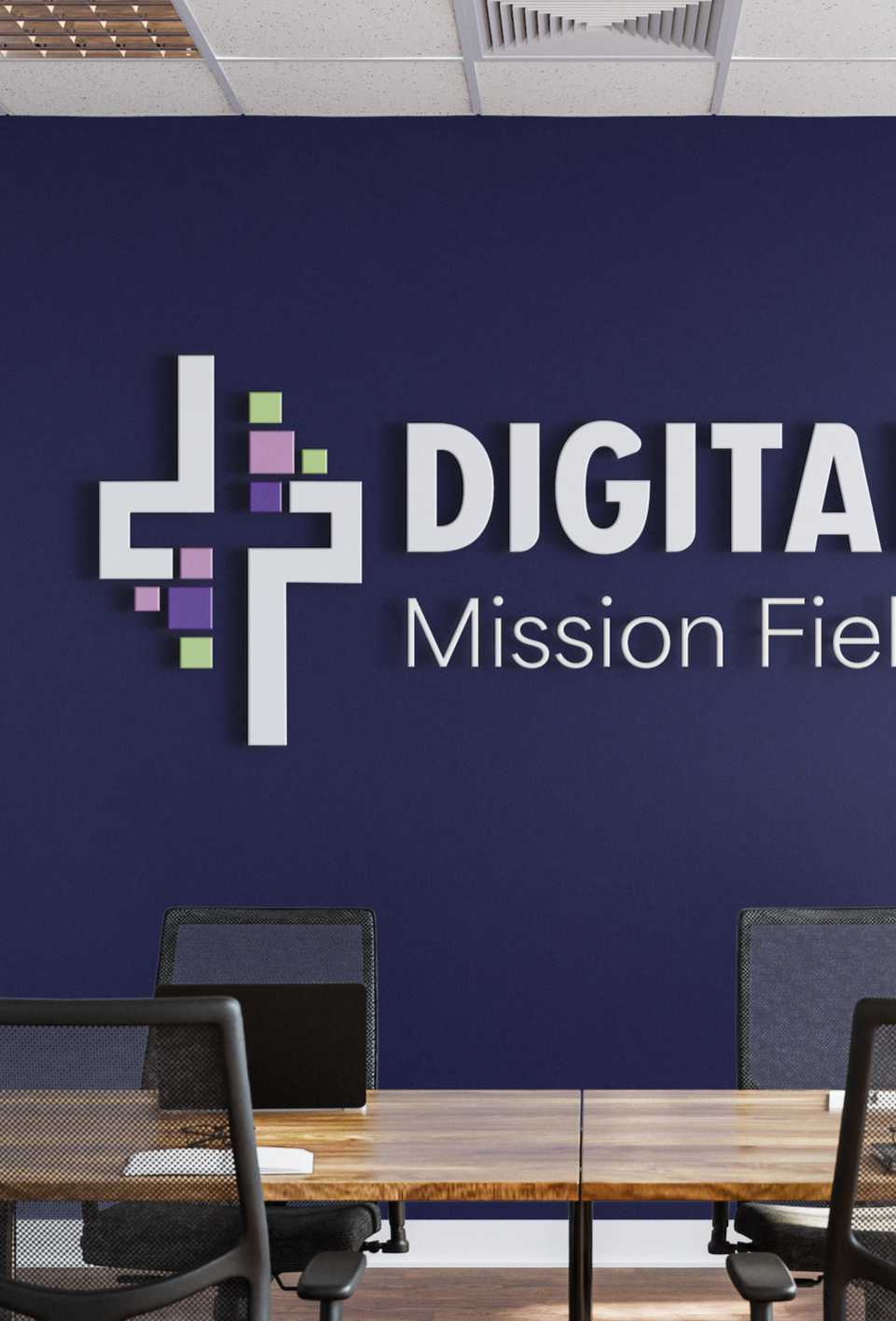 Logo of cross and branding for church marketing business