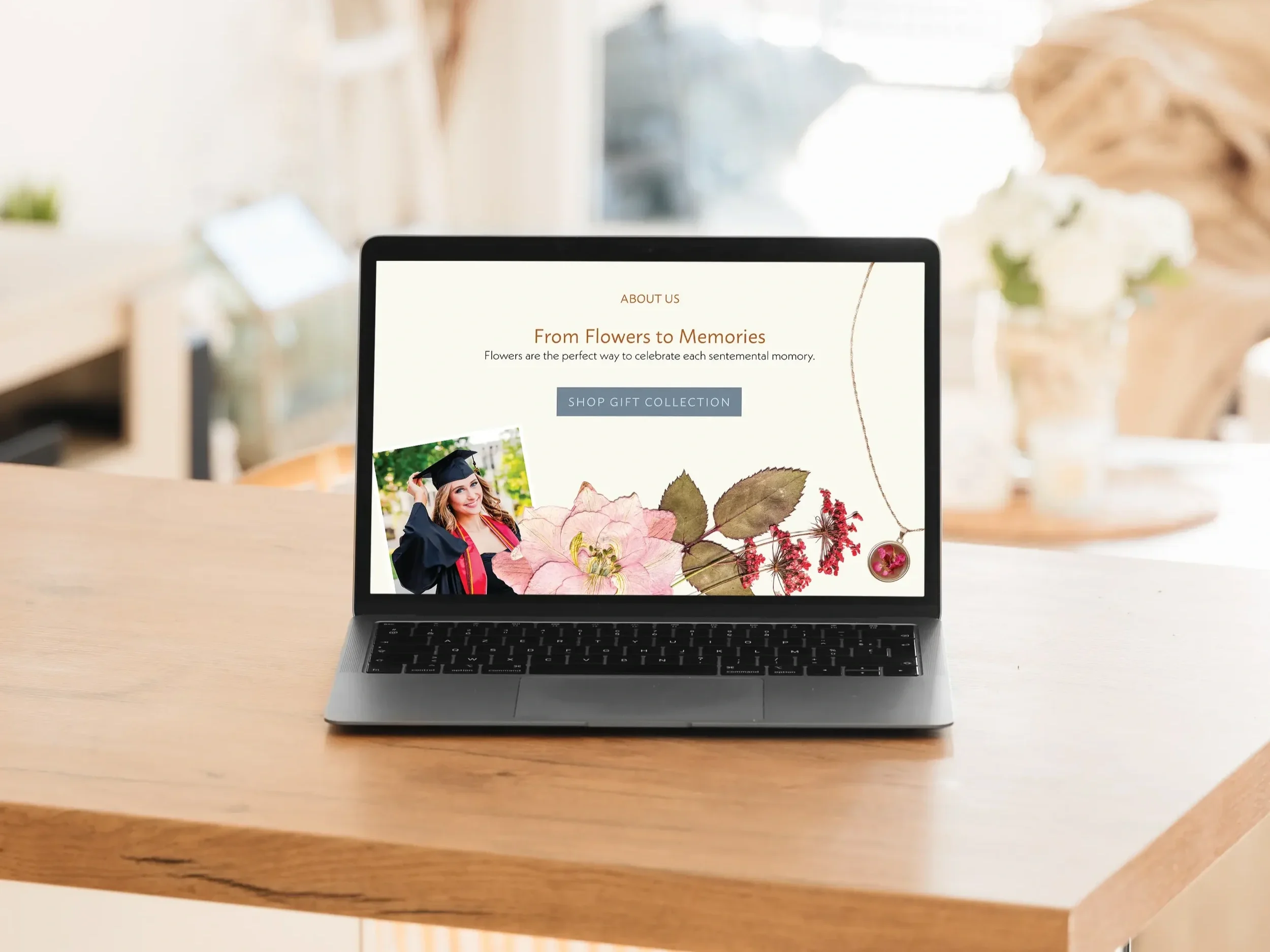 Responsive website homepage design mockup