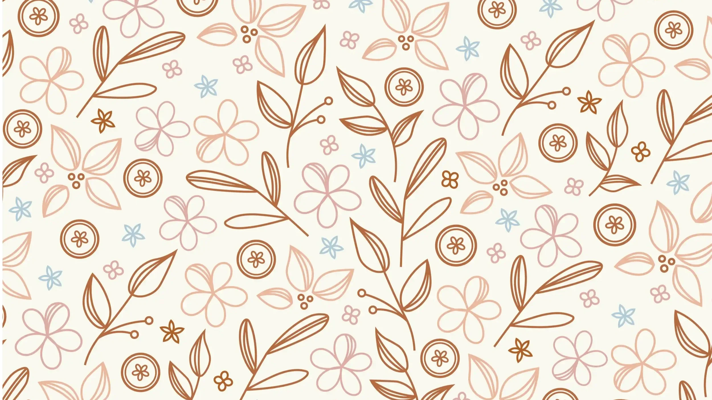 Custom floral brand pattern design