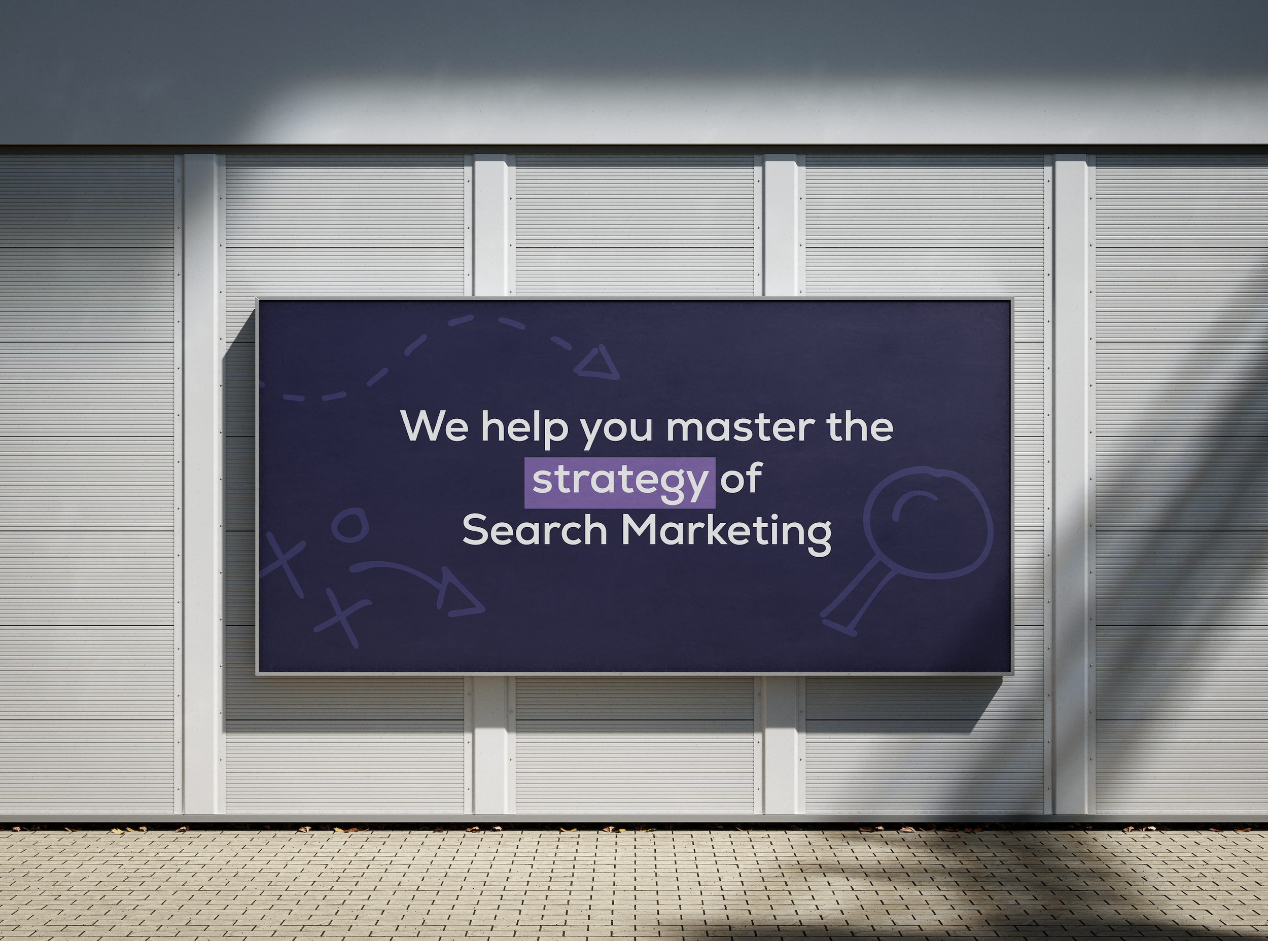 Billboard mockup showcasing the Digital Mission Field brand identity with custom typography, illustrations, and cohesive marketing design.