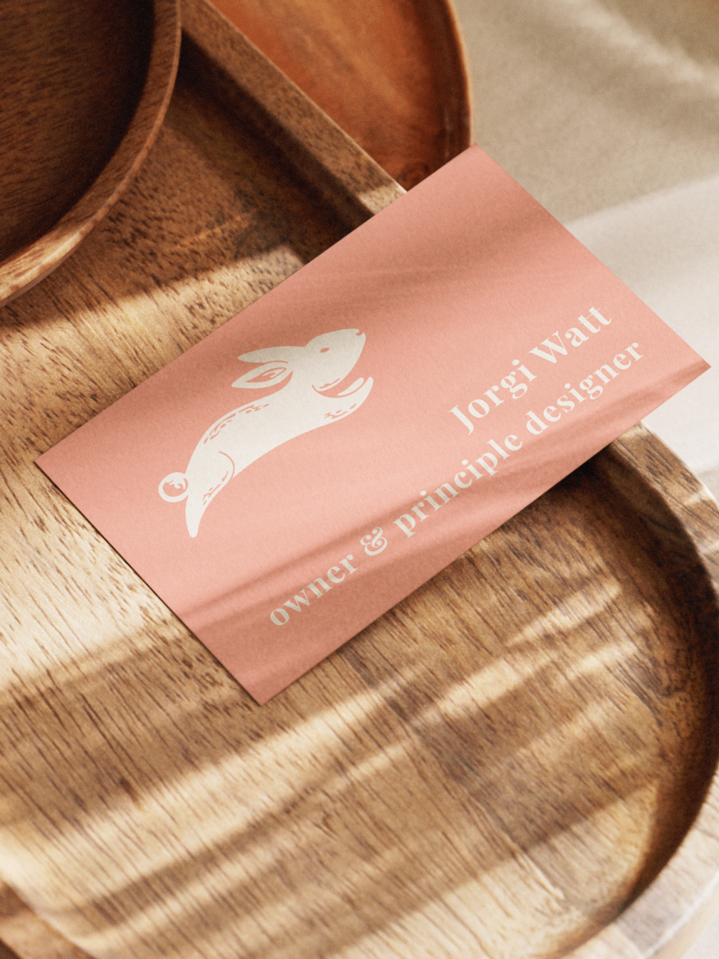 Logo design of vintage bunny for interior design business