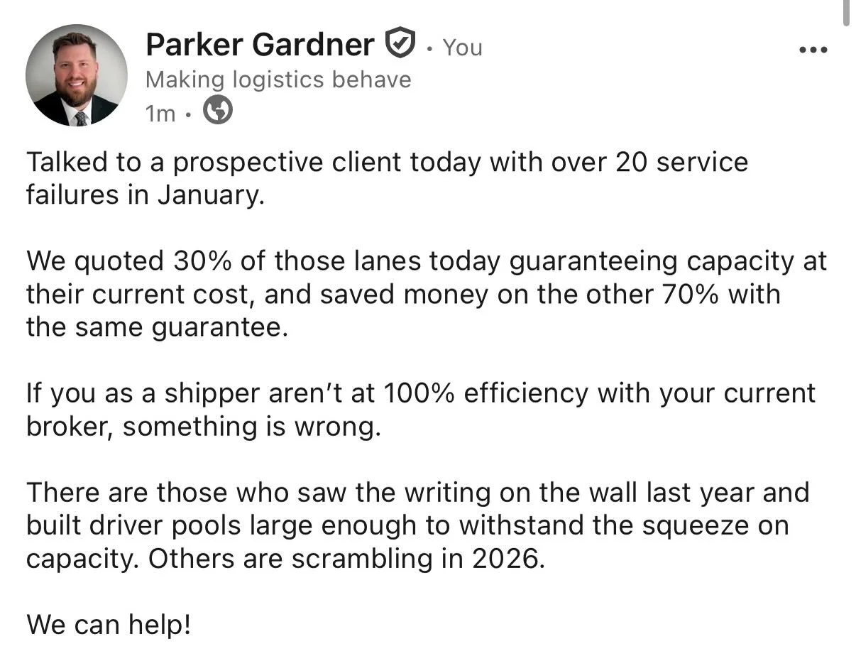 We got the call, and were ready with solutions. If you aren&rsquo;t operating at 100% efficiency in 2026 smash that follow button. 

#logistics #typeship