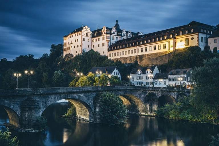 MS Schlüsseldienst Wetzlar – Ortsansicht Weilburg mit Schloss und Lahnbrücke