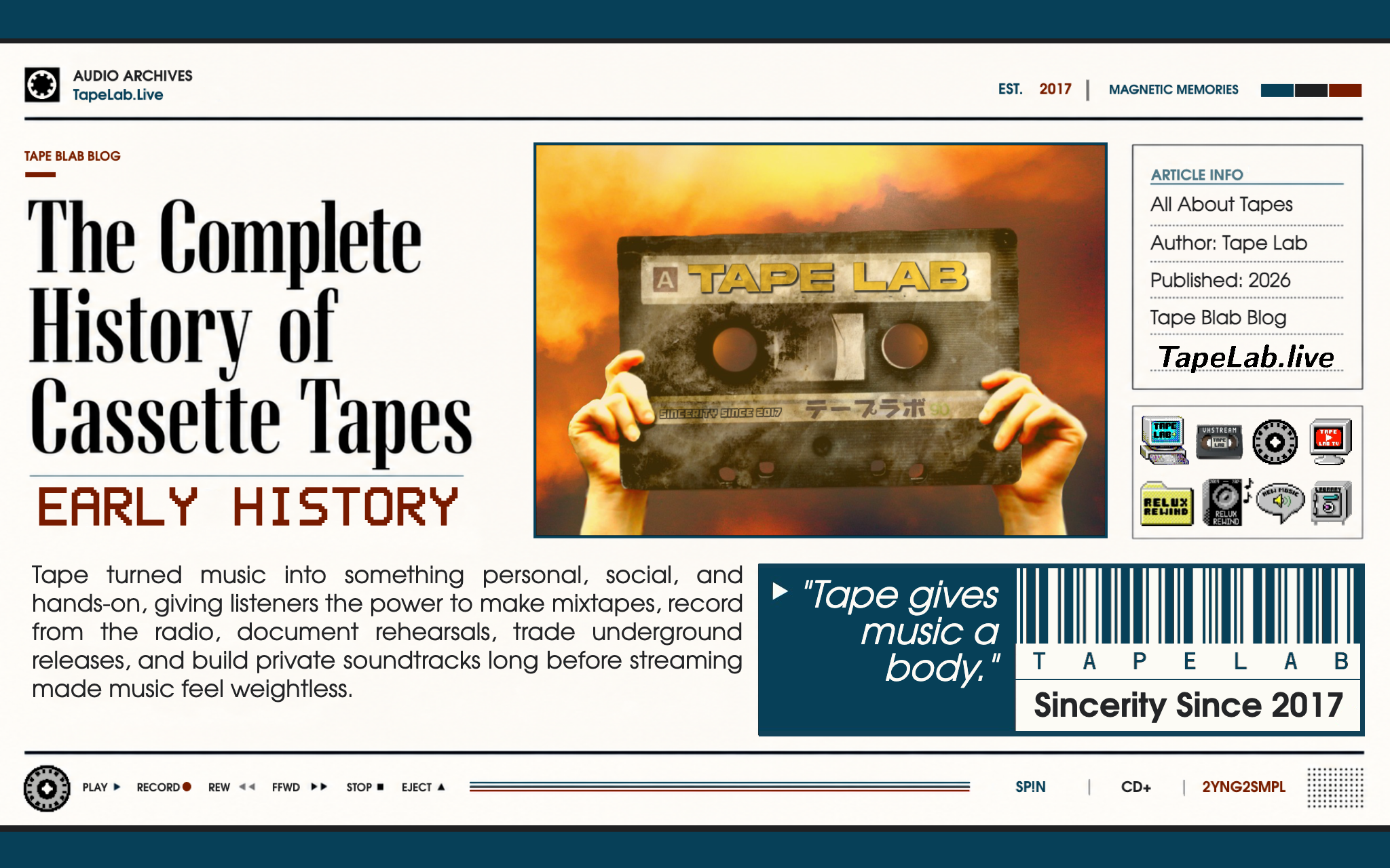 The History of Cassette Tapes