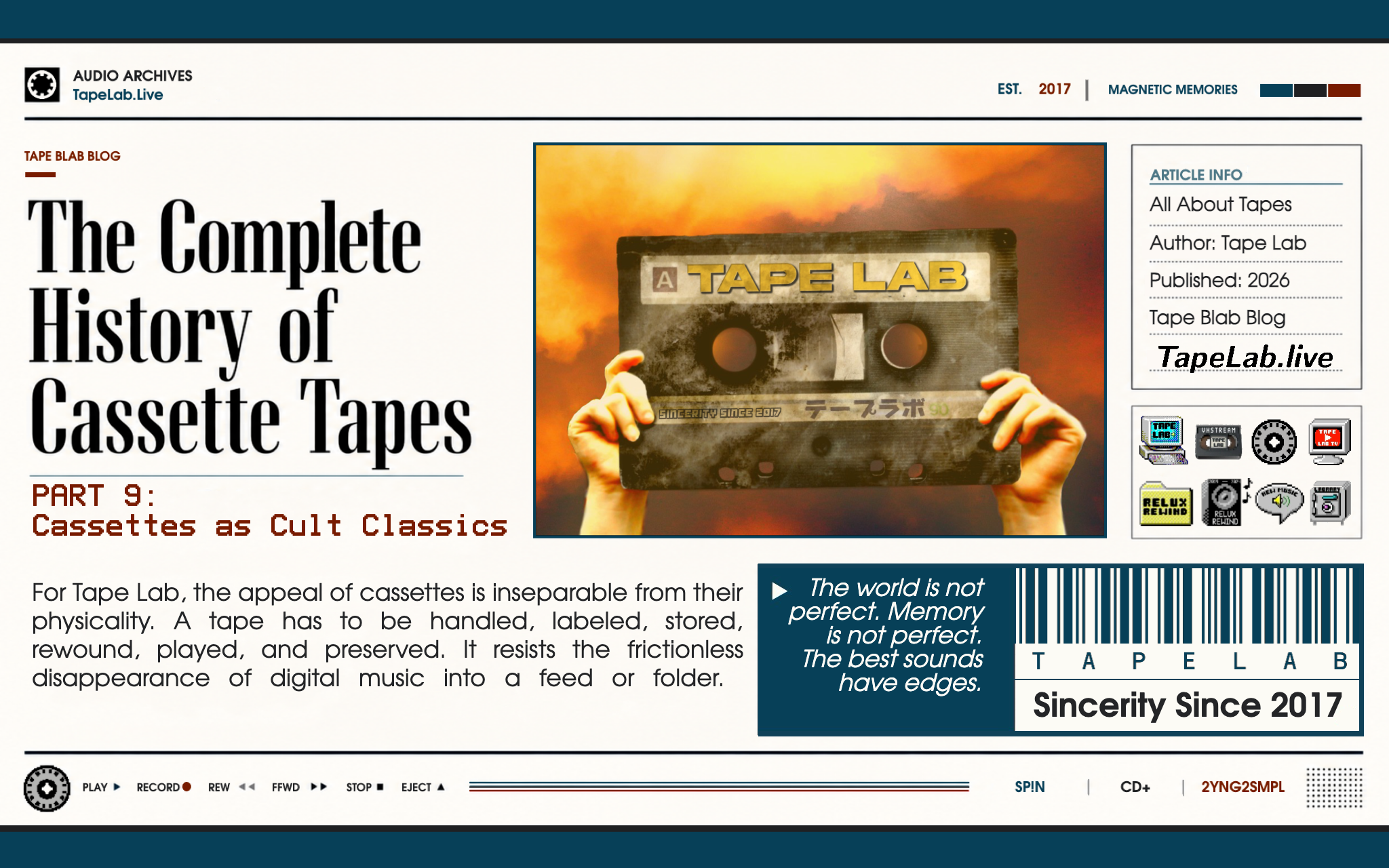 Cassettes as Cult Classics