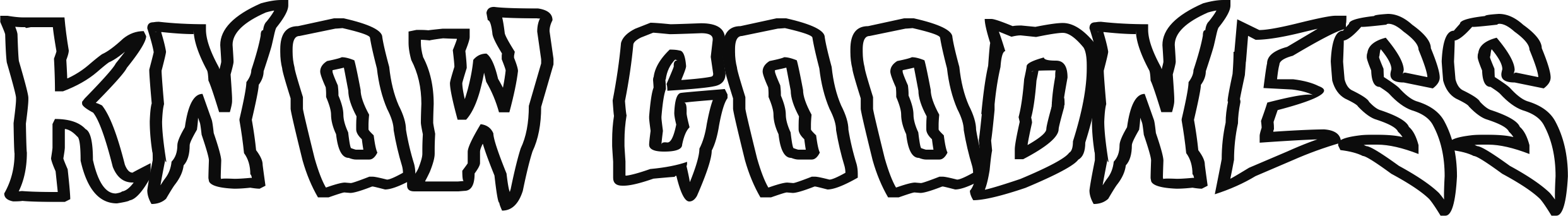 "Know Goodness" in stylized black text