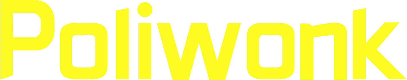 The word 'Poliwonk' in bold yellow text.