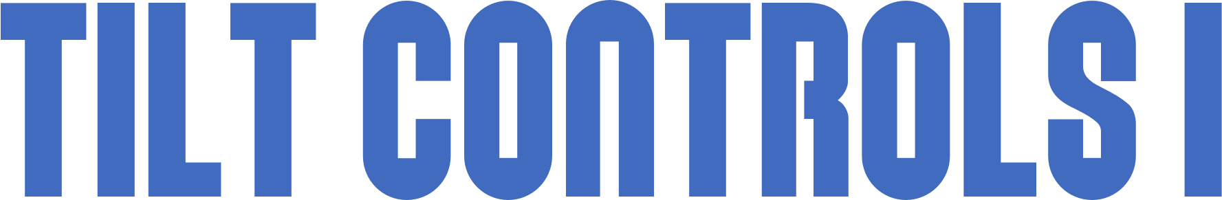 Blue text "TILT CONTROLS" on a transparent background.