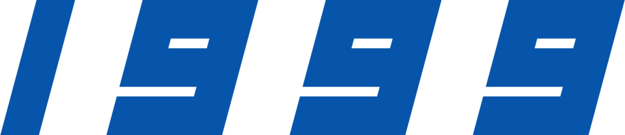 Stylized representations of the numbers 1, 9, 9, and 9 in blue on a black background.