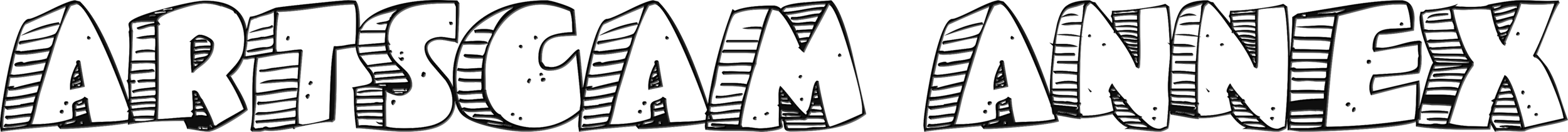 "ArtsGan Annex" stylized text in a black and white graffiti-like font style.