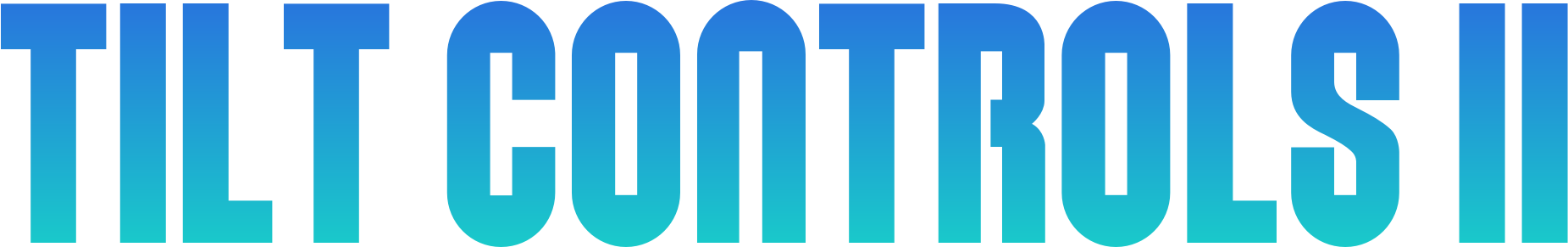 "Tilt Controls In" text in blue gradient lettering.
