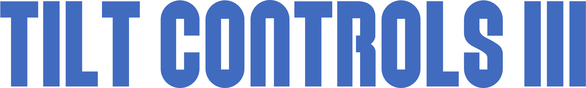 Text "TILT CONTROLS" in bold blue font.