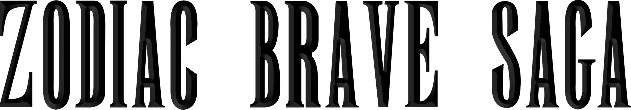 Text reading "Zodiac Brave Saga" in bold, black font.