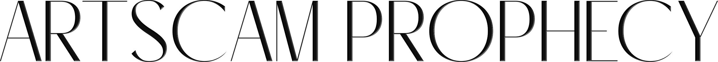 "ARTSCAM PROPHECY" text in bold, black capital letters on a transparent background.