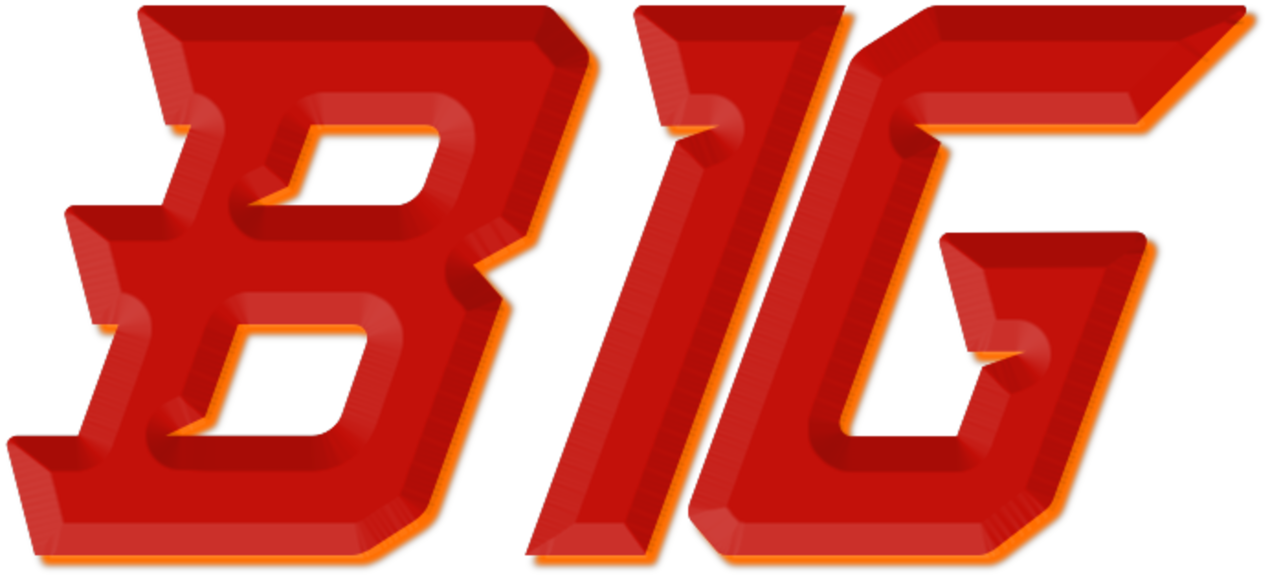 3D red gradient text "BIG" with orange outline.
