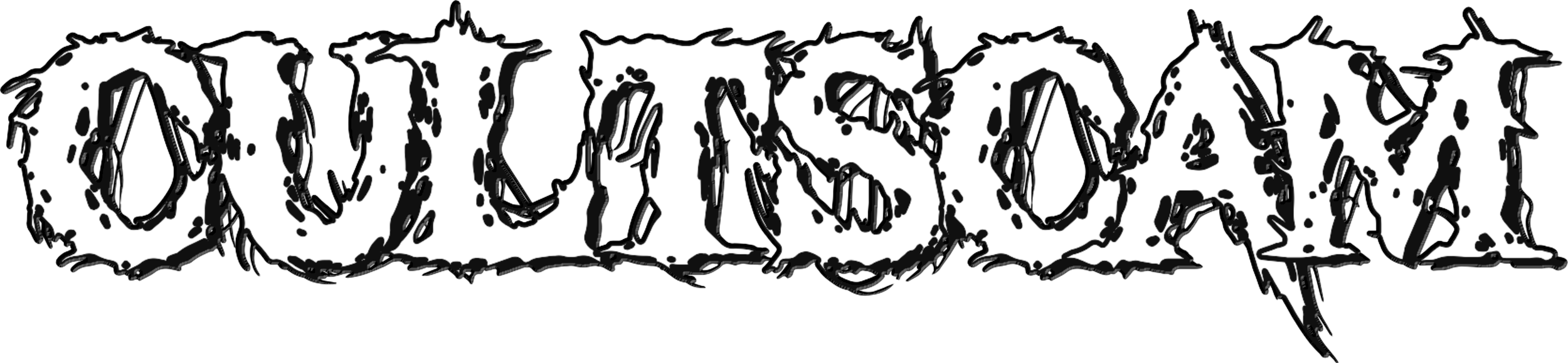 Stylized text spelling "CULTSCAM" with a distressed, bold font and black splatter effect.