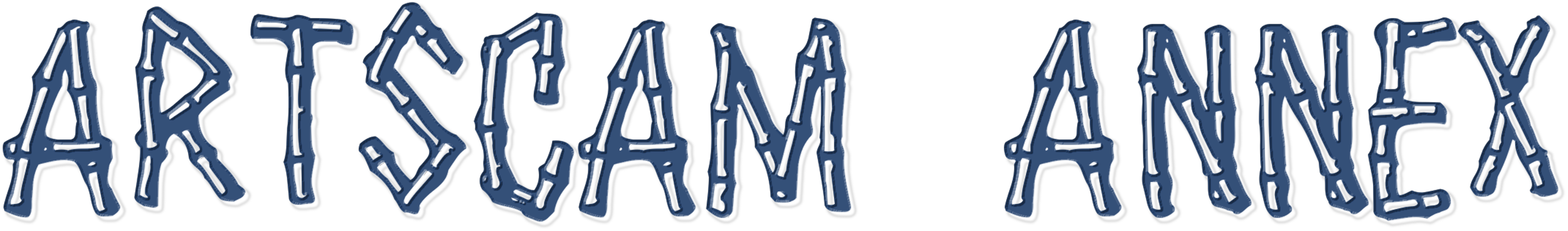 Stylized text reading 'ARTSCAM ANNEX' in textured blue and white letters.