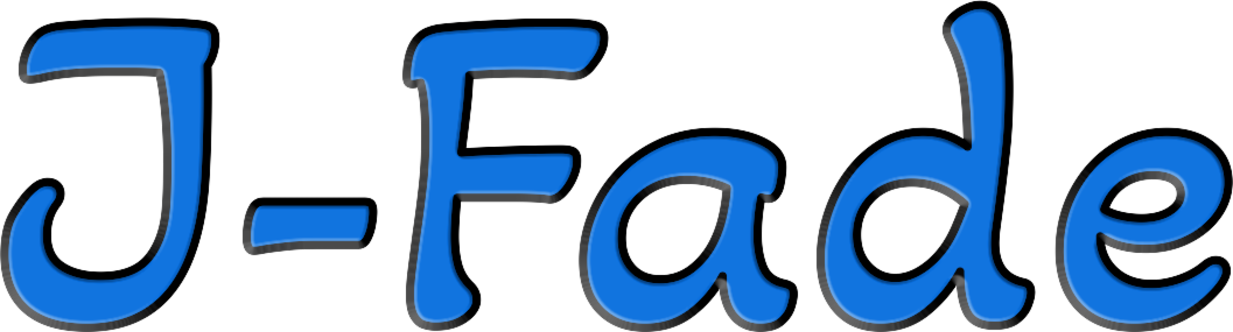The image shows the text "J-Fade" written in blue with a slight shadow effect.