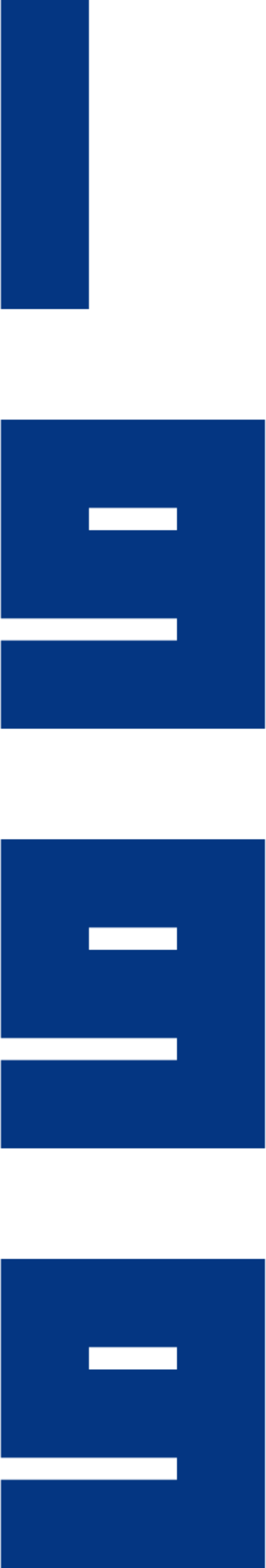Blue rectangular shapes with horizontal bars on a black background