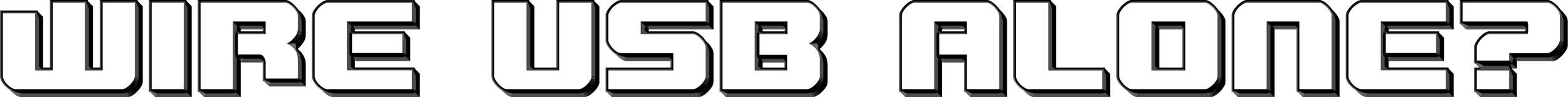 Text reading "WIRE USB ALONE?" in a futuristic font.