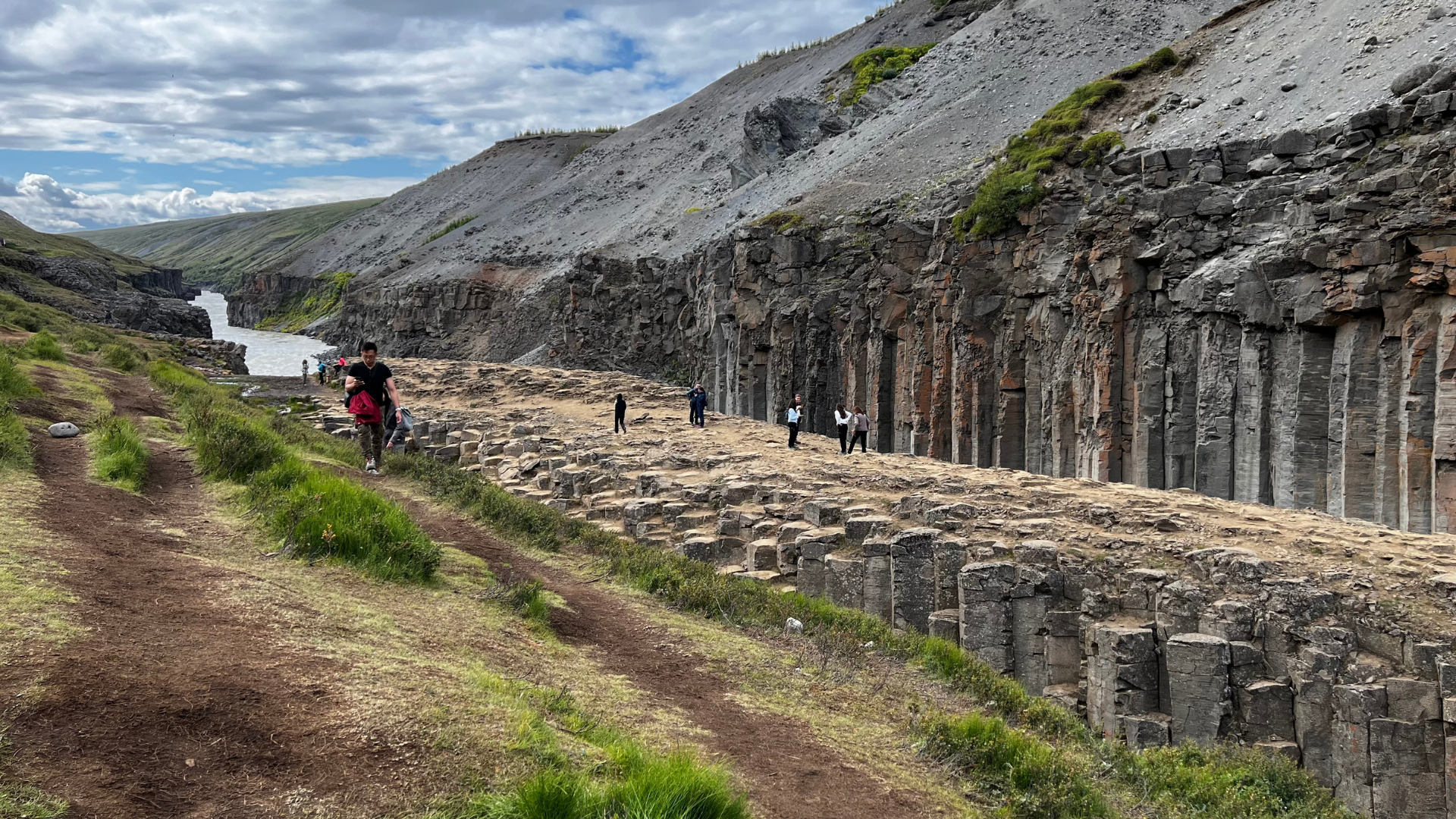 Basalt columns at Studlagil Canyon