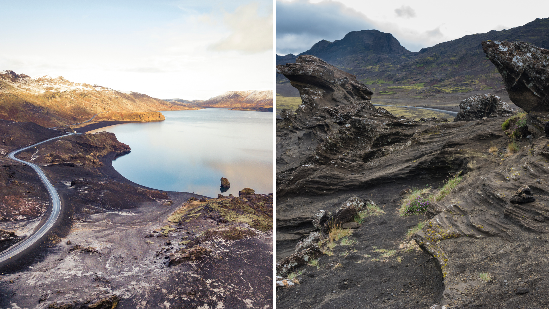Kleifarvatn lake and volcanic landscape on Reykjanes