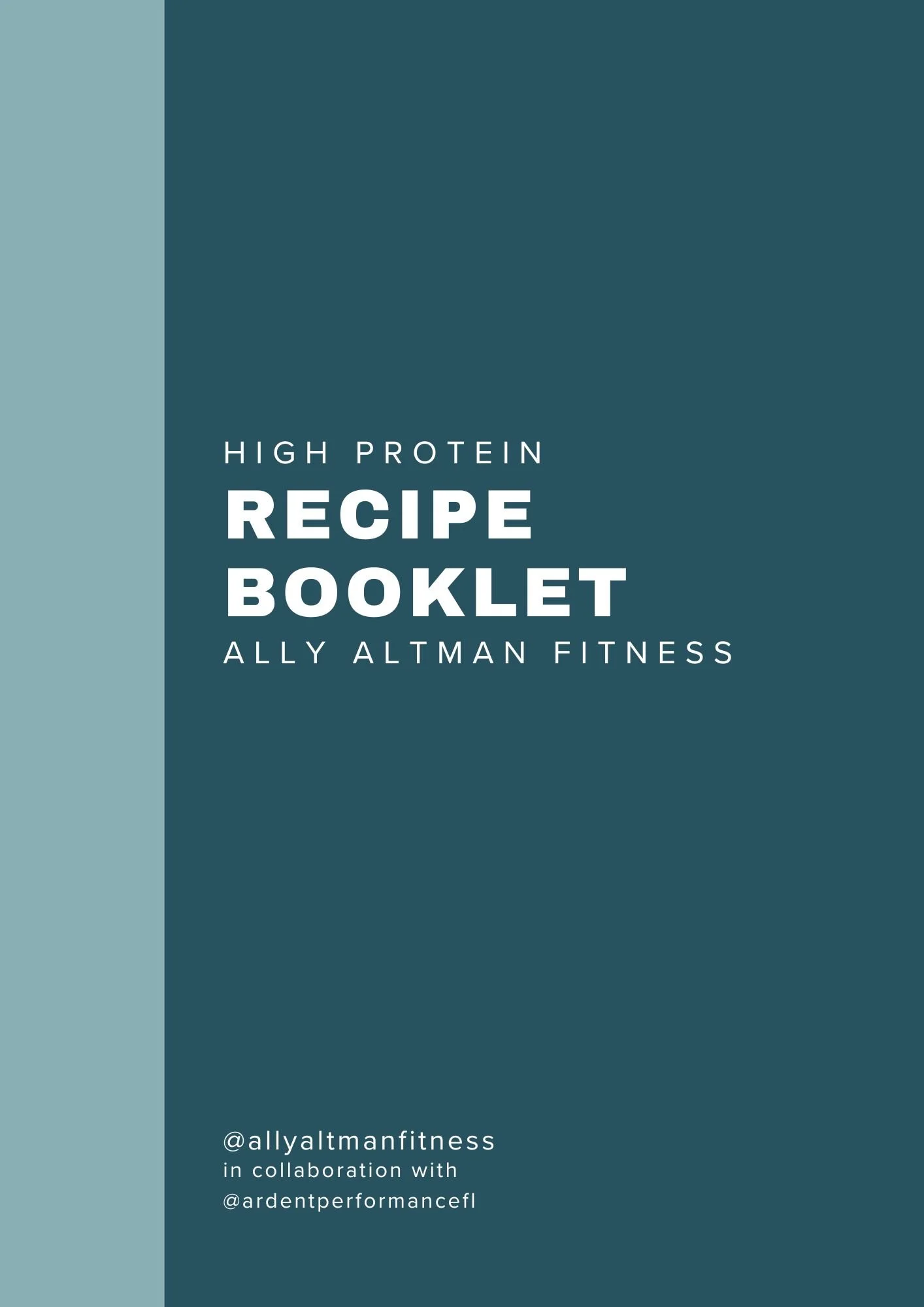 High Protein Recipe Booklet