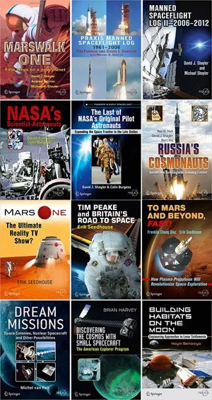 a selection of the space flight books I've edited.