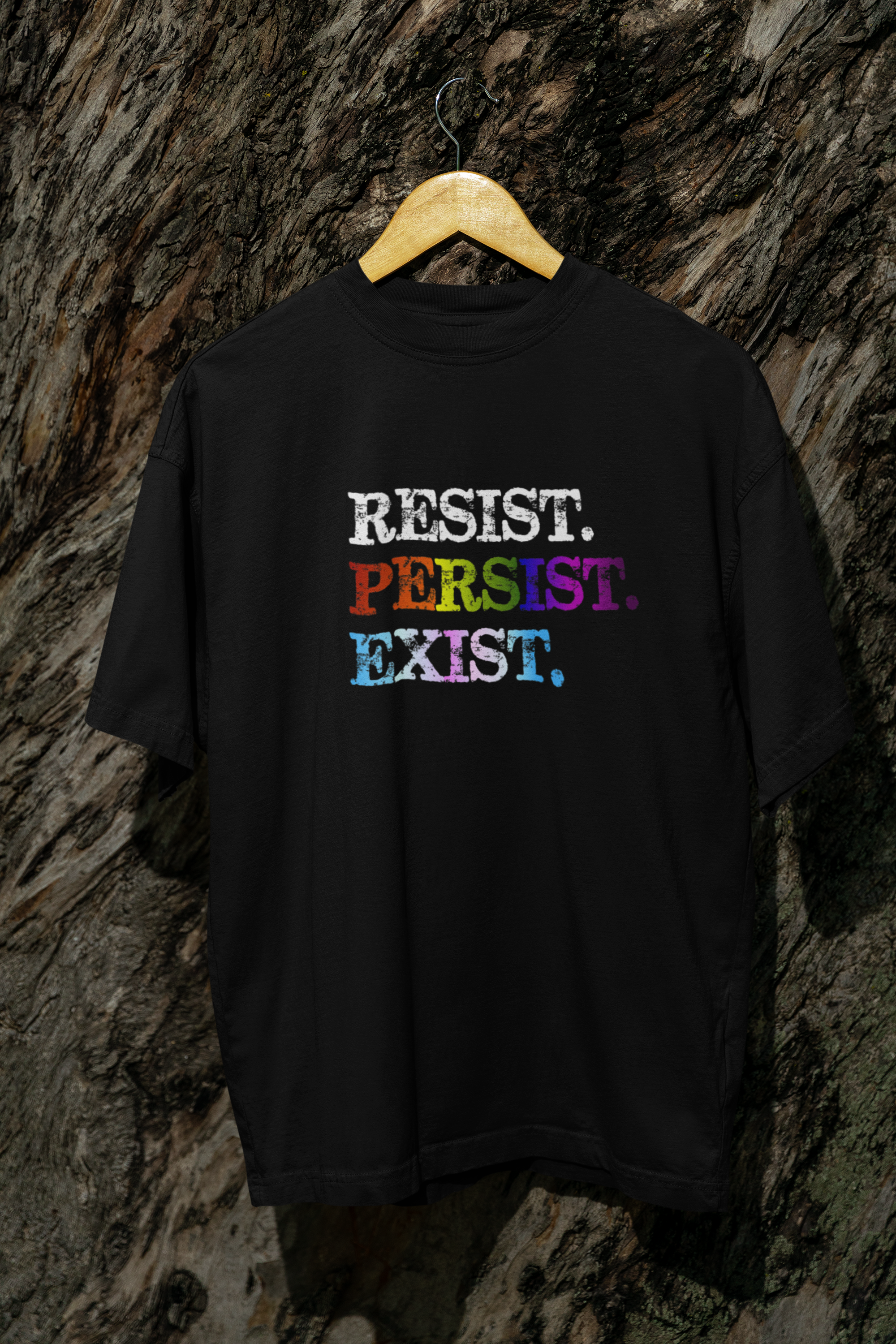 mockup-of-an-oversized-t-shirt-placed-on-a-hanger-by-tree-log-m39837.png