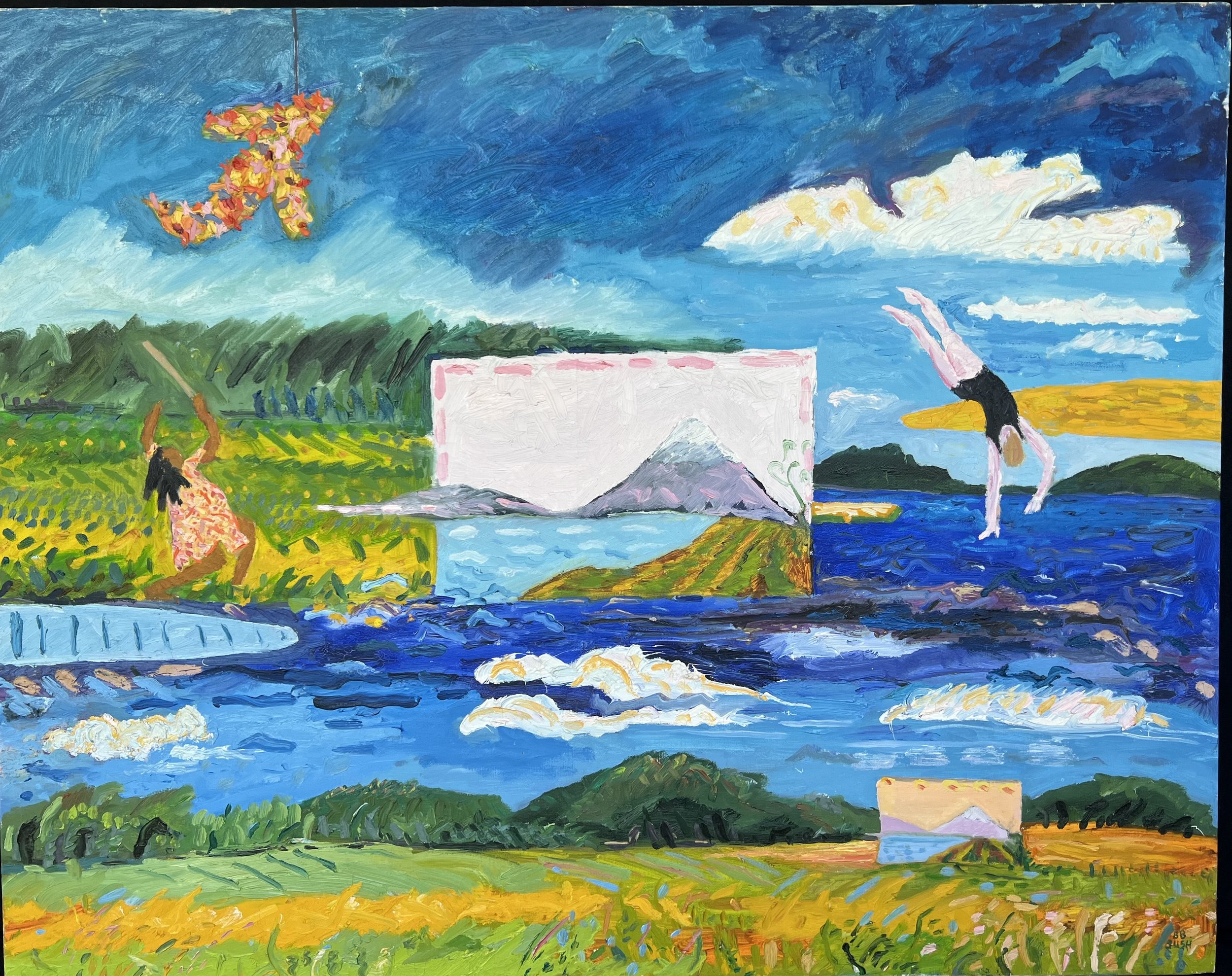 Dive #2 Piñata    |    1988     |    31 x 39     |   oil on canvas   |     750  