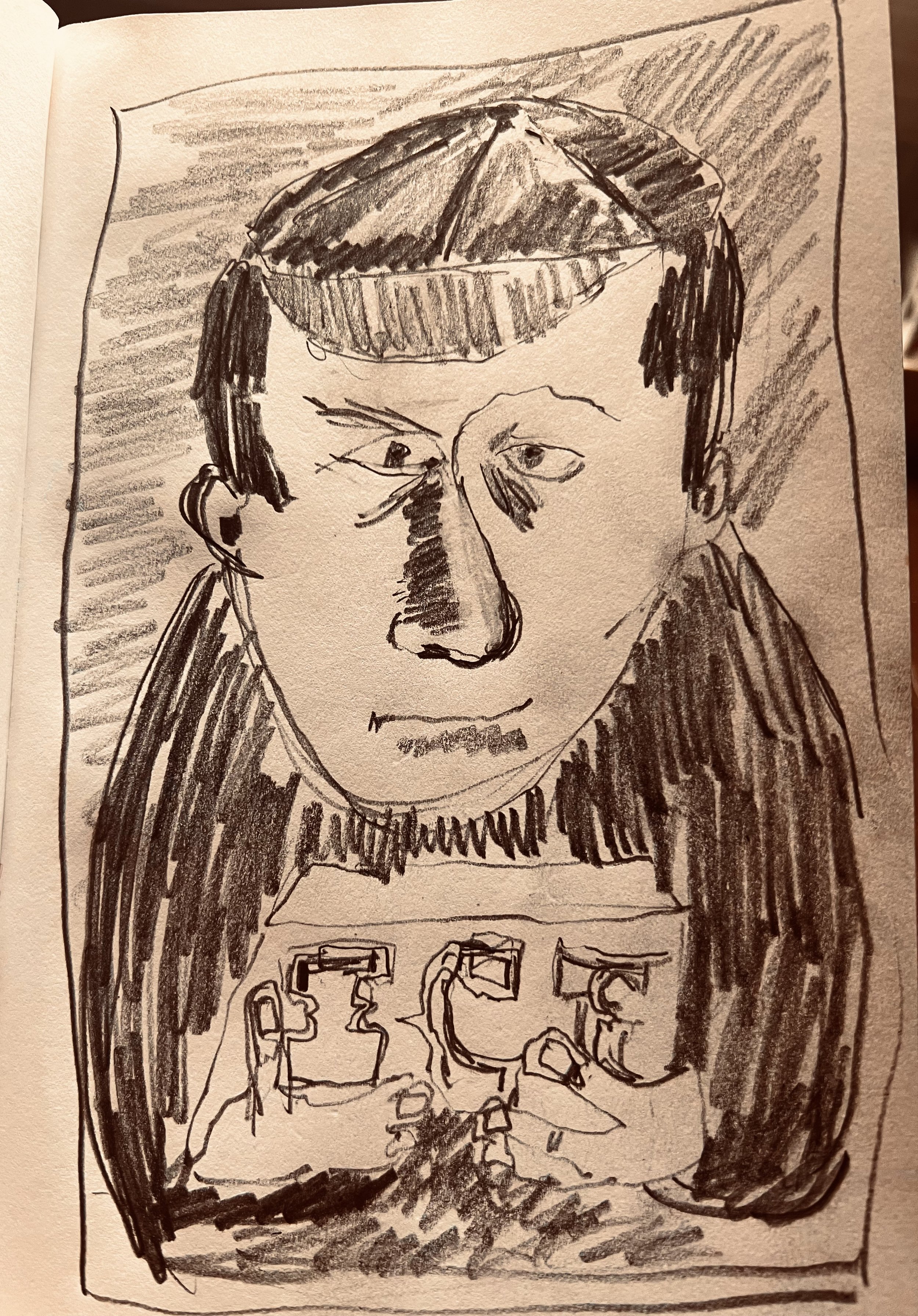 Ice Man    |   (copy of a piece of artwork in Nat and Val's house)     |   9 x 5     |   50