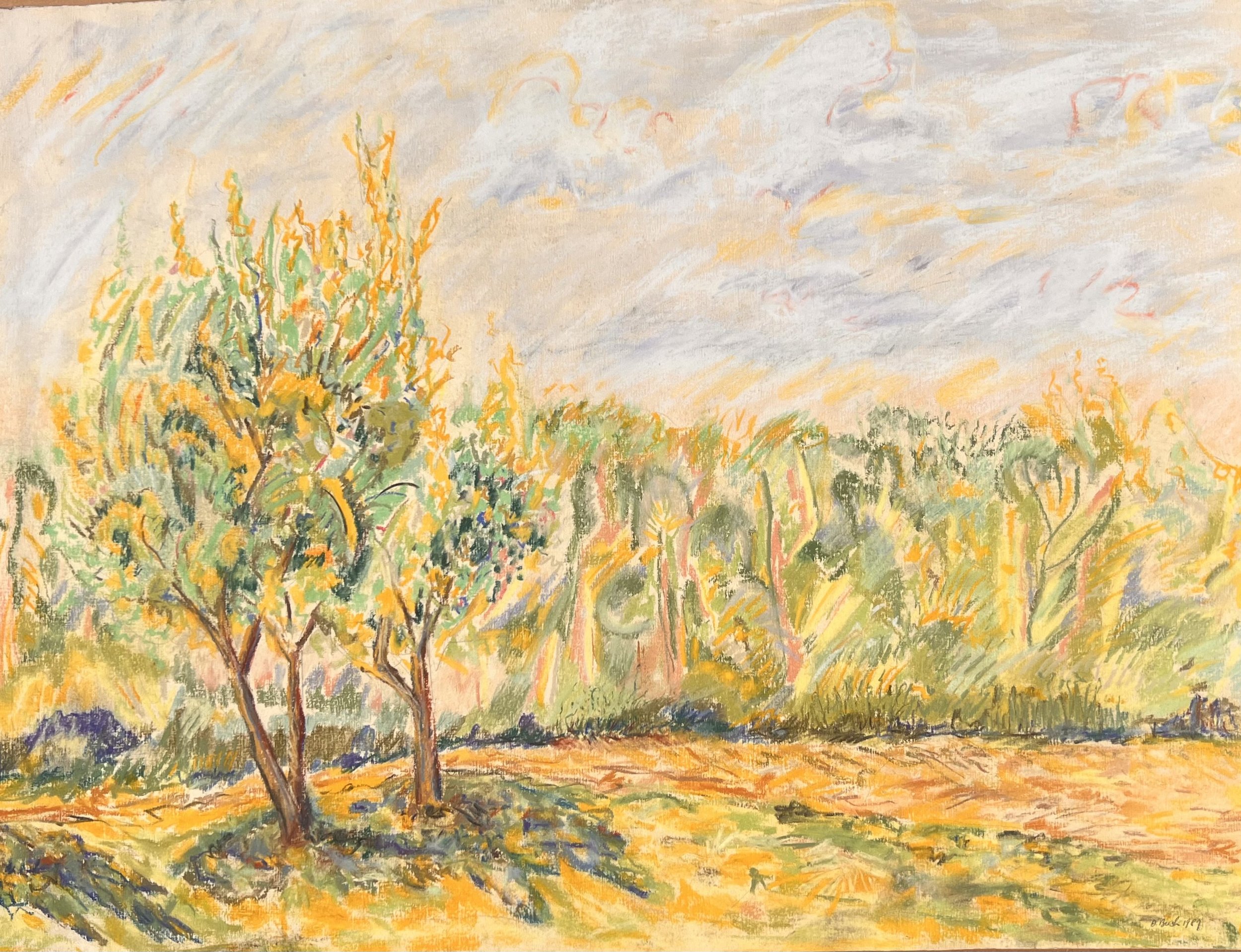 Yellow Landscape    |    1987     |   20 x 26    |   pastel  on paper     |    400